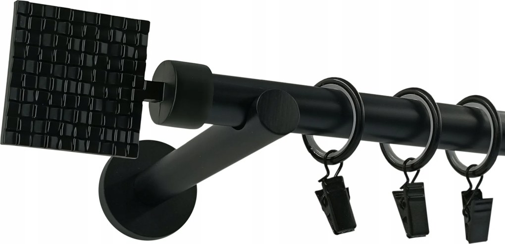 Függönykarnis Fém 19mm Fekete Modern 120cm Prima