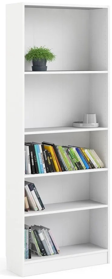 Basic fehér könyvespolc, 79 x 203 cm - Tvilum
