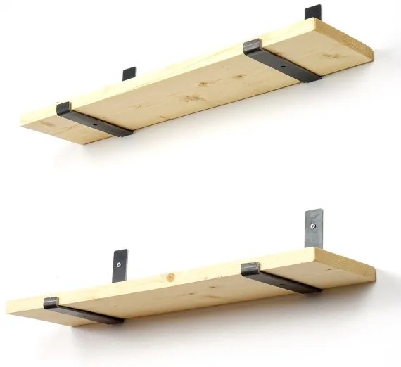 KÉSZLET 2x Fali polc 16x60 cm fenyő