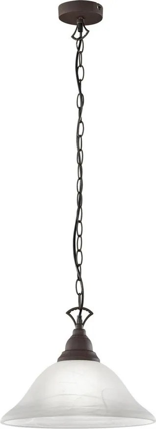 Sötétszürke fém függőlámpa üveg búrával ø 33,5 cm Country – Reality