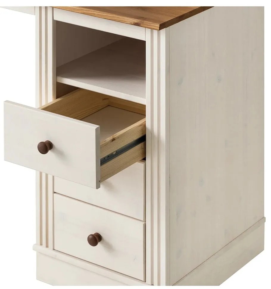 Íróasztal borovi fenyő asztallappal 50x140 cm Anita – Støraa