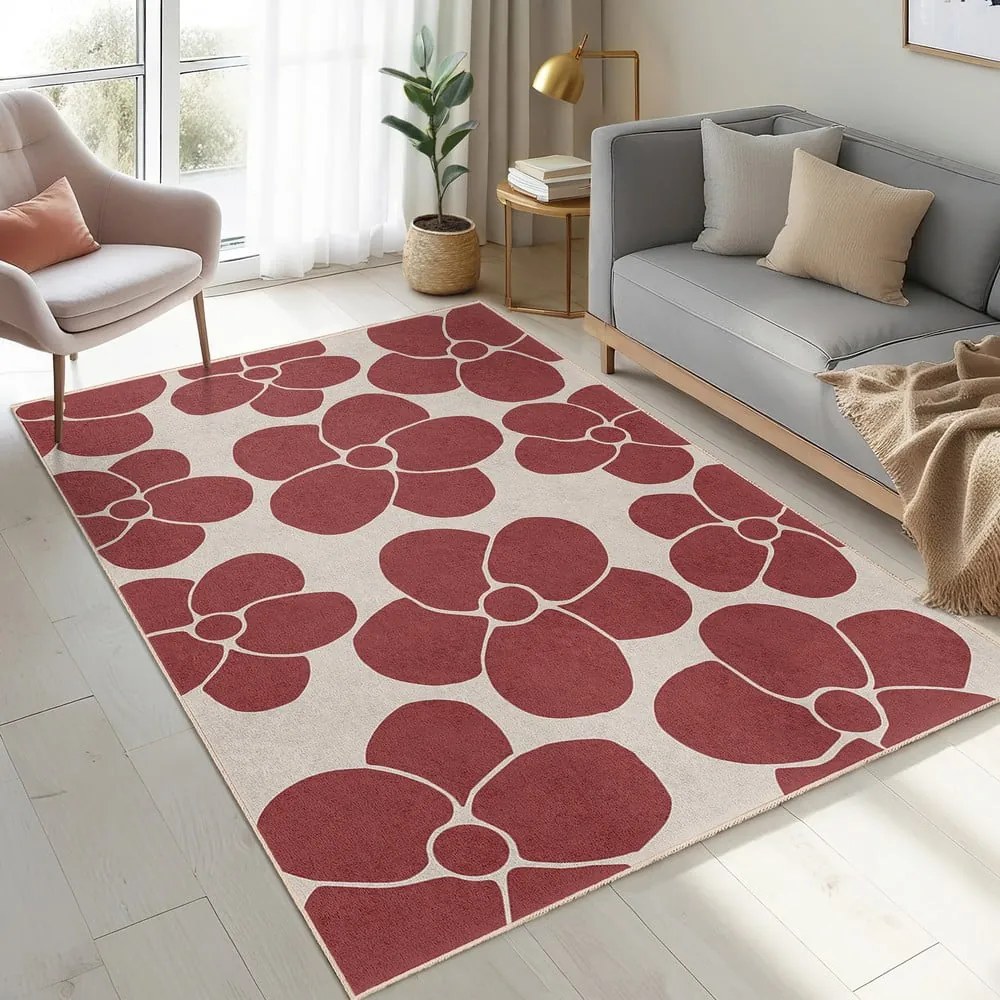 Piros mosható szőnyeg 160x230 cm Red Meadow – Mila Home