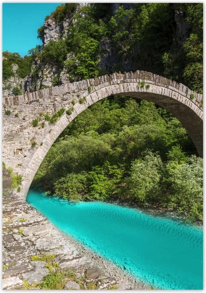 Poszterek 70x100 Türkiz folyó híd