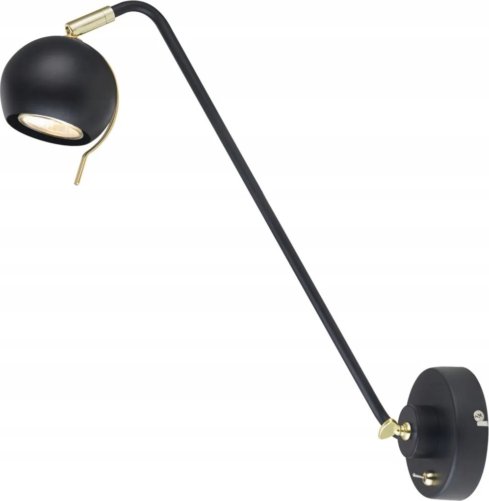 Fali lámpa fekete az ágy fölé, szekrény hálószobába, nappaliba Charissa