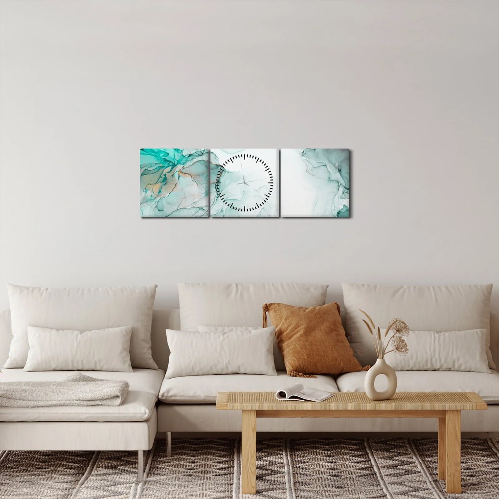 Kép - Tinta absztrakció 2 (órával) (90x30 cm)