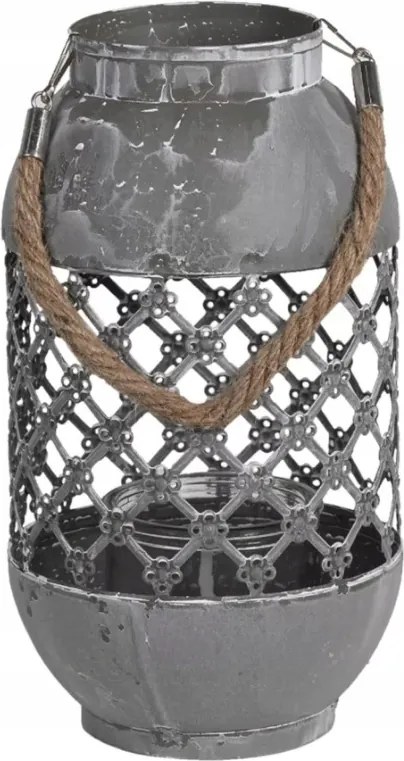 Áttört Gyertyatartó Lampion Fém Szürke Clayre &amp; Eef Lámpás