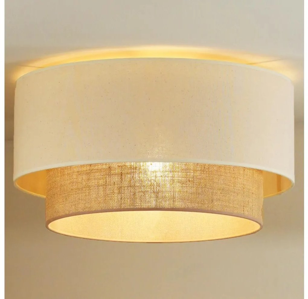 Duolla - Mennyezeti lámpa BOHO 1xE27/15W/230V á. 45 cm bézs/barna