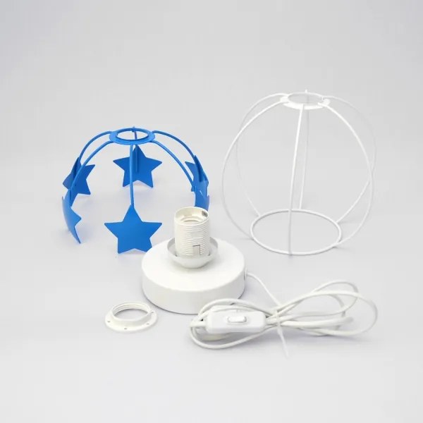 Gyerek asztali lámpa STARS 1xE27/15W/230V kék/fehér