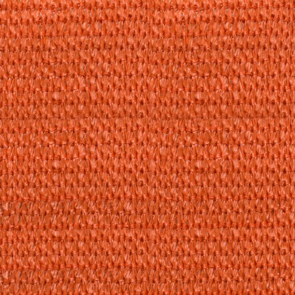 narancssárga trapéz alakú HDPE napvitorla 160 g/m² 3/4 x 2 m