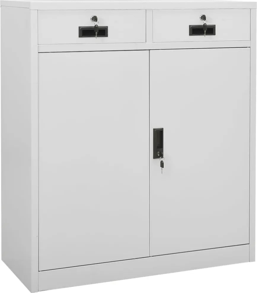 vidaXL világosszürke acél irodai szekrény 90 x 40 x 102 cm