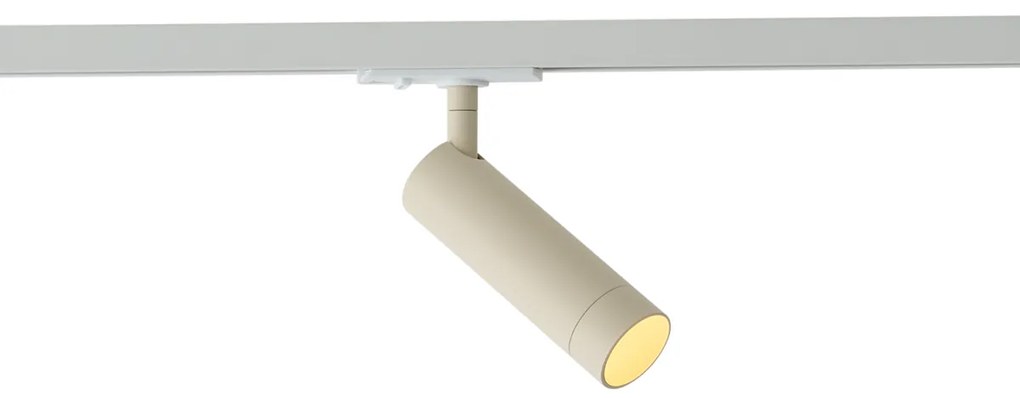 Modern bézs spotlámpa fehér adapterrel 1 fázisú sínrendszerhez GU10 35mm - Iconic Jeana Luxe