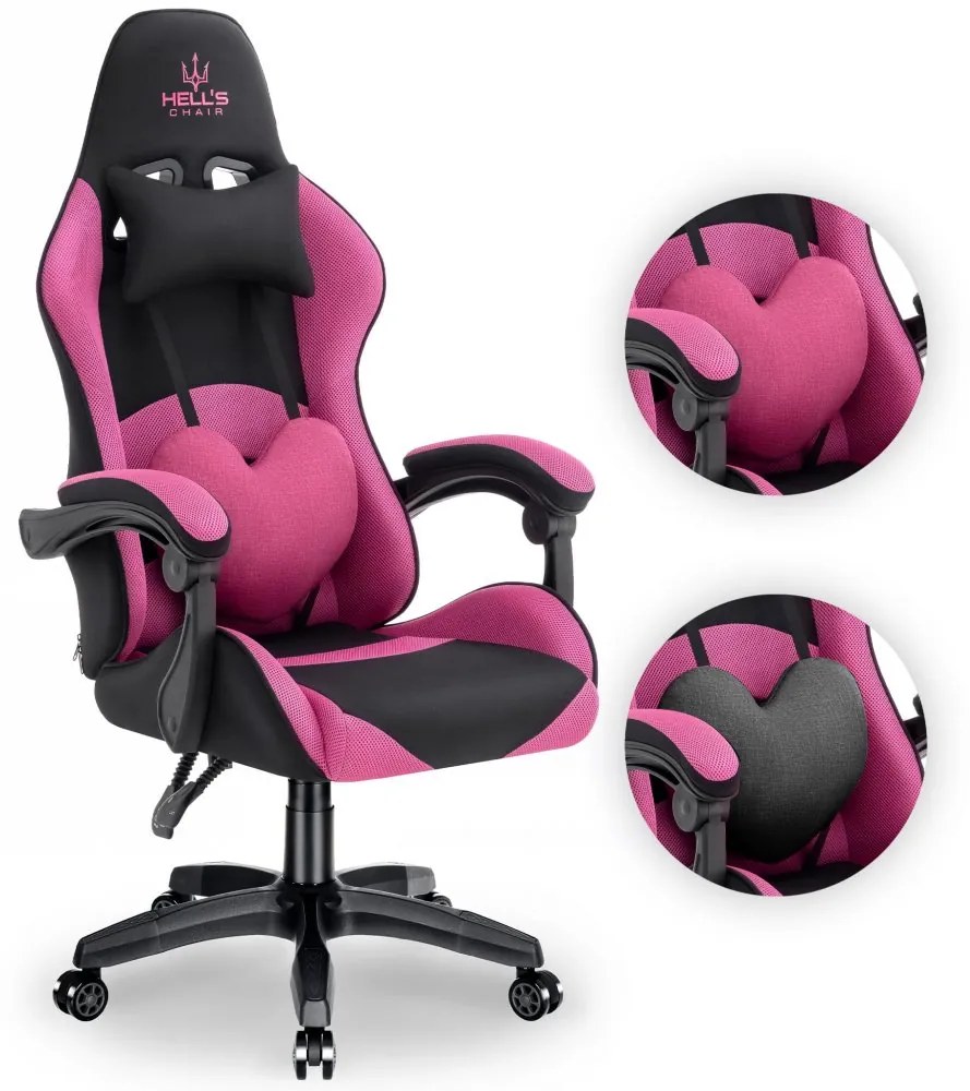 Rainbow Gamer szék - pink-fekete