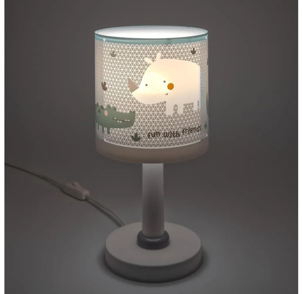 Dalber 60621N - LED gyereklámpa RHINO&CROCO 1xG4/4W/230V szürke