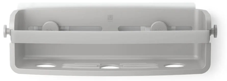 Szürke öntapadós újrahasznosított műanyag fürdőszobai polc Flex Adhesive – Umbra