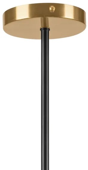 Csillár rúdon LILOU 4xE14/5W/230V arany/fekete/füstös bézs