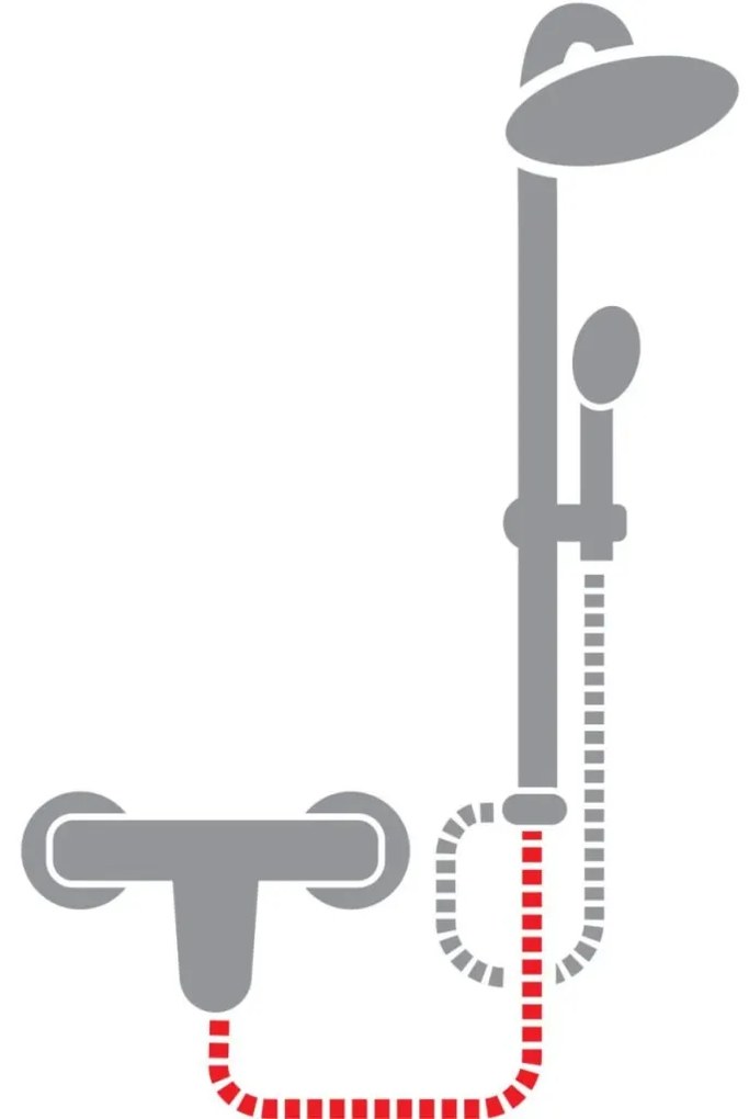 Viva ZEN zuhanyrendszer 1/2" - 60 cm zuhanygégecső - alkatrész