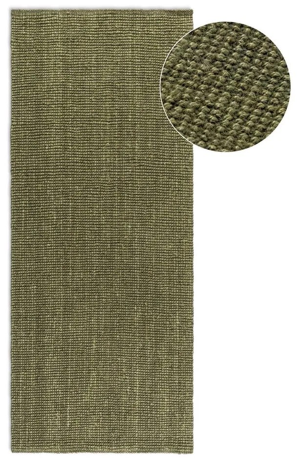 Khaki juta futószőnyeg 80x200 cm Bouclé – Hanse Home