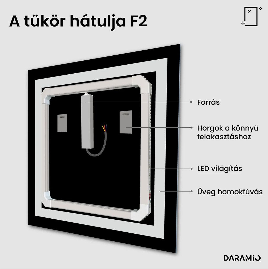 Tükör LED világítással F2