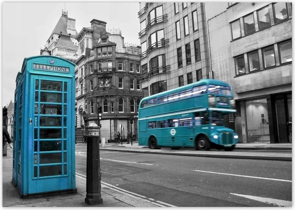 Poszterek A5 Szint Petrol blue in London