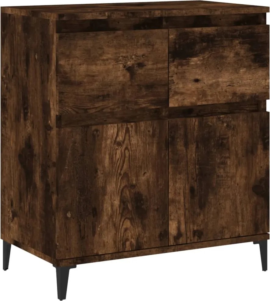 vidaXL füstös tölgy színű szerelt fa tálalószekrény 60 x 35 x 70 cm