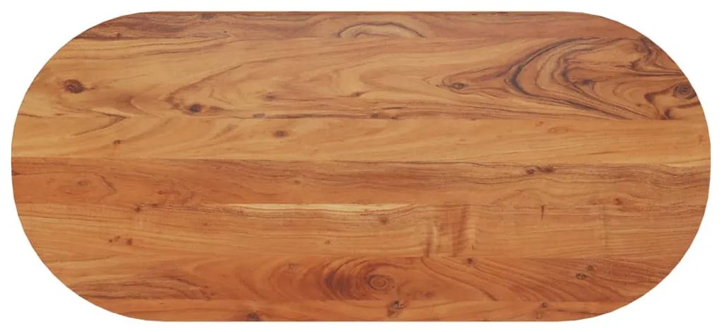 tömör akácfa ovális asztallap 110 x 50 x 3,8 cm