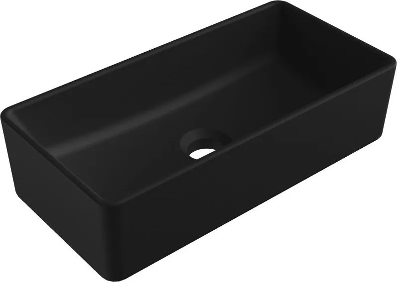 Mexen Nadia asztali mosdókagyló 46 x 23 cm, fekete matt - 21614685