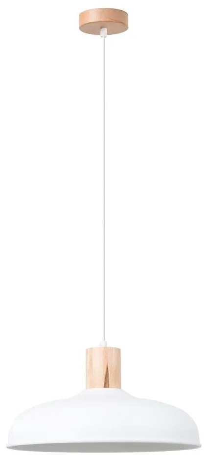 Sollux SL.1323 - Csillár zsinóron INDY 1xE27/15W/230V átm. 38 cm fehér