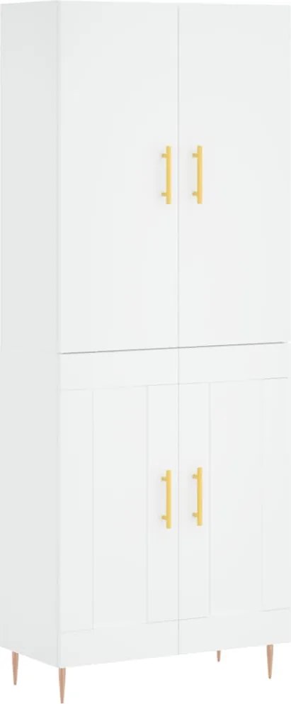 vidaXL fehér szerelt fa magasszekrény 69,5 x 34 x 180 cm