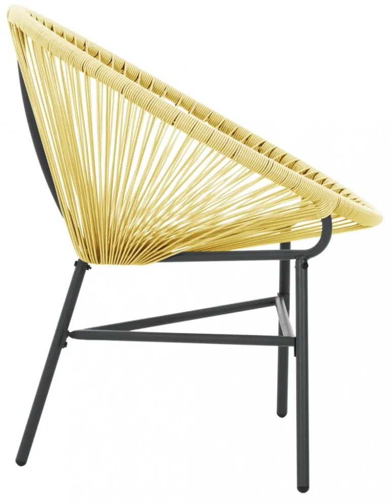 bézs polyrattan kerti Acapulco szék