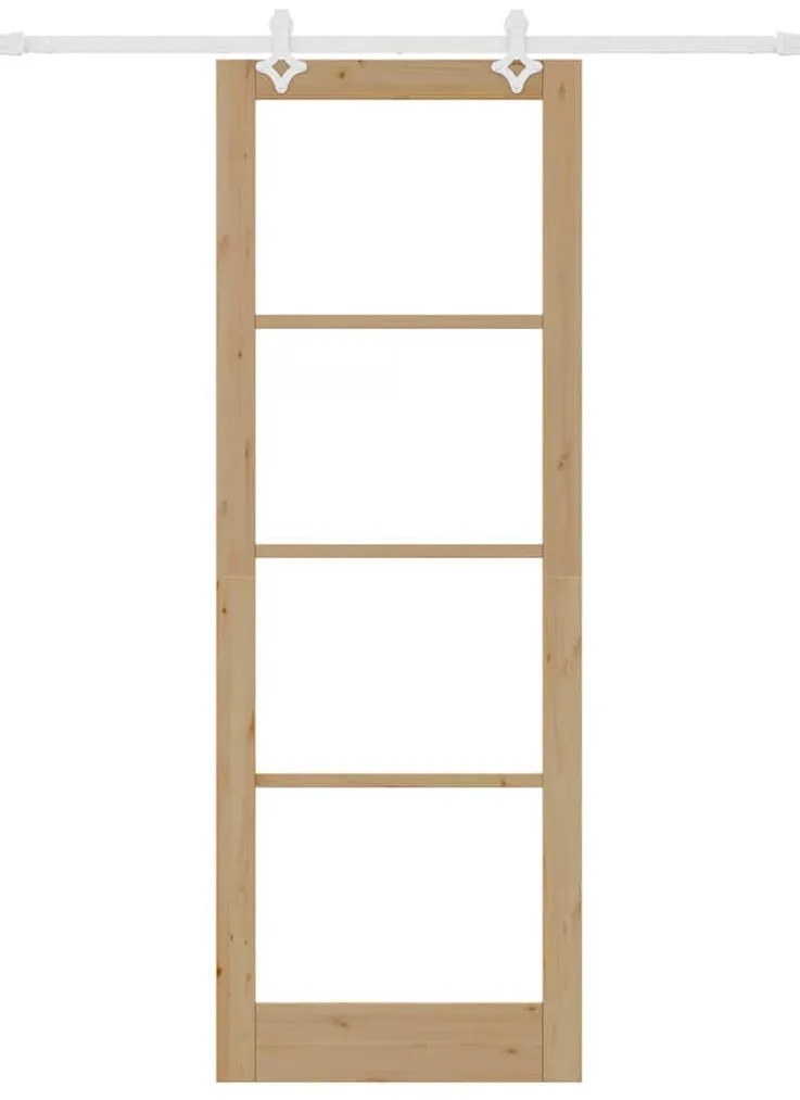 Csúszóajtó Barna 83 x 232 cm Fa és fém