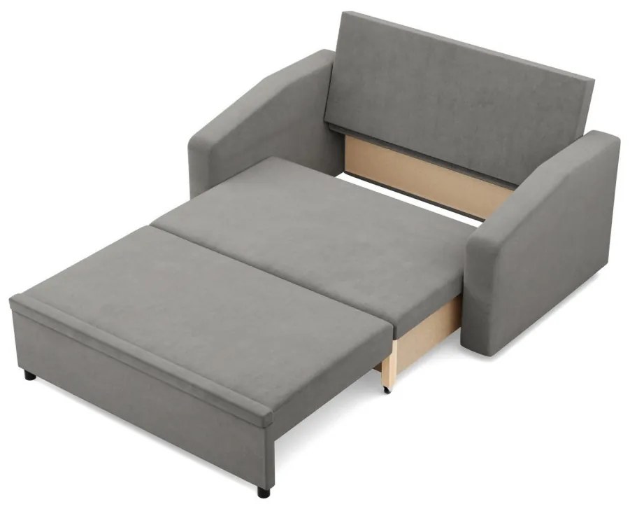 Zeus kanapé, bársony, hab töltet, döntött kartámasz, világosszürke