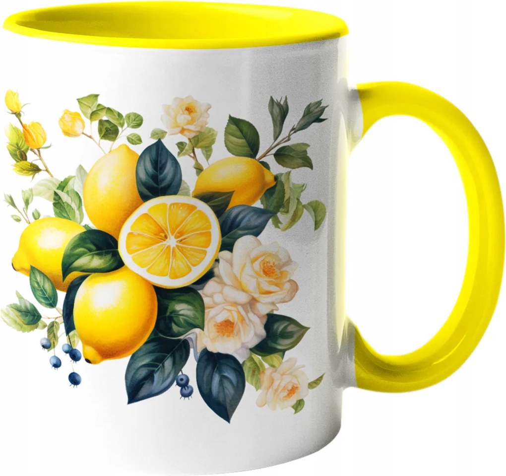 Csodálatos Bögre Zamatos Szicíliai Citrom És Rózsa Citrom Kerámia 330ml.