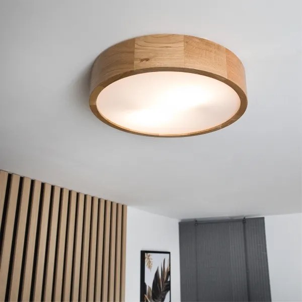 Brilagi - LED RGBW dimmelhető mennyezeti lámpa CARVALHO 2xE27/15W/230V Wi-Fi tölgy átm. 37,5