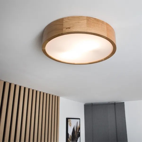 Brilagi - LED RGBW dimmelhető mennyezeti lámpa CARVALHO 2xE27/9W/230V Wi-Fi tölgy átm. 37,5