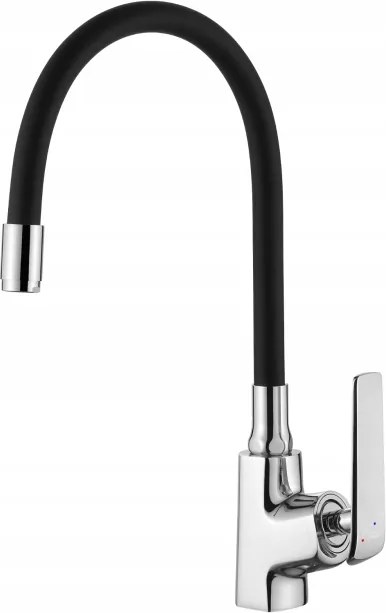 Invena Konyhai Csaptelep Eco Start Ligaria Rendszerrel, Króm/fekete