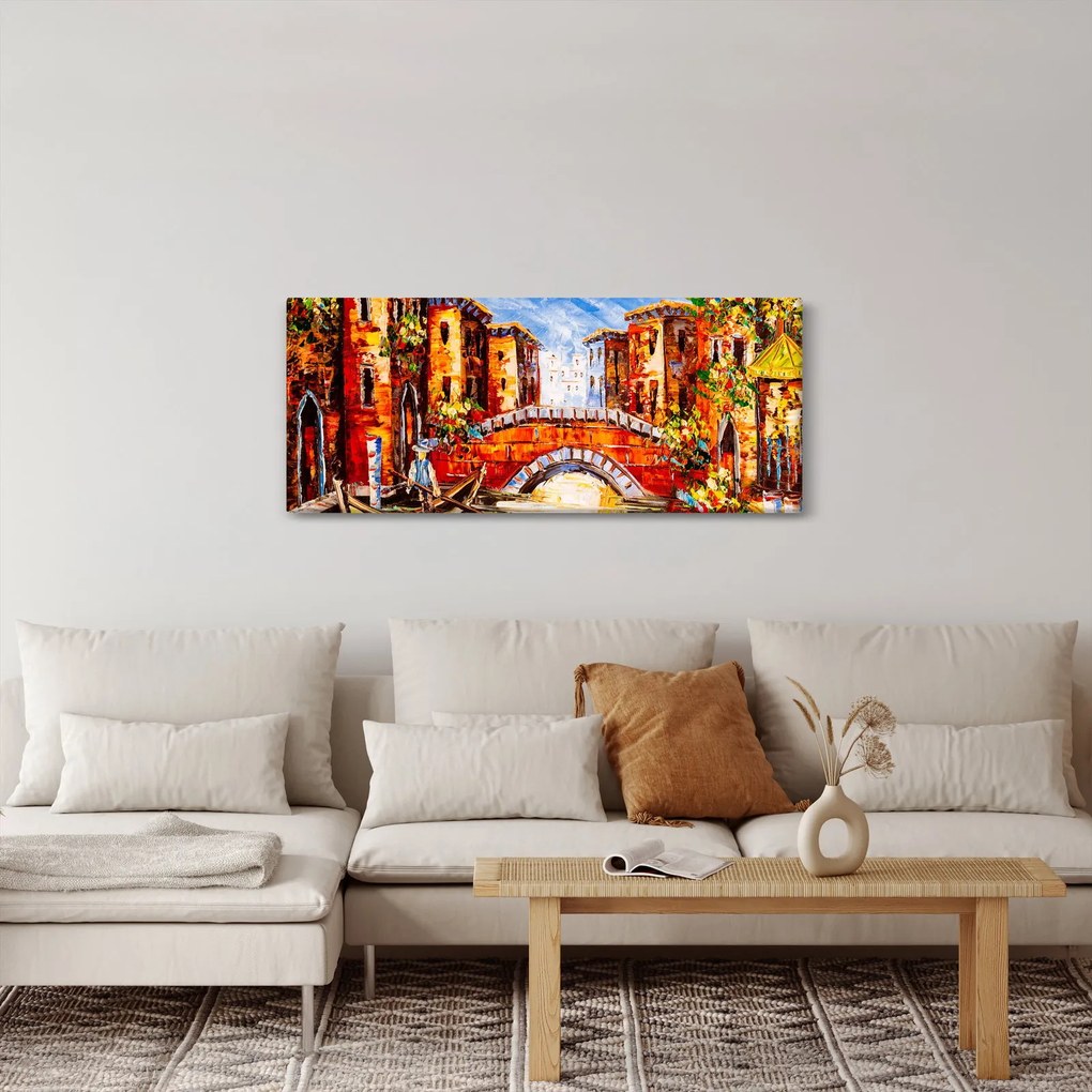 Kép - Olajfestmény a városról III. (120x50 cm)
