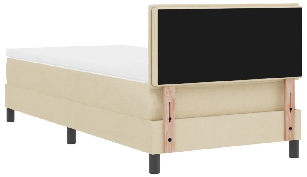 Box Spring Ágy matraccal Bézs 90x200 cm Szövet