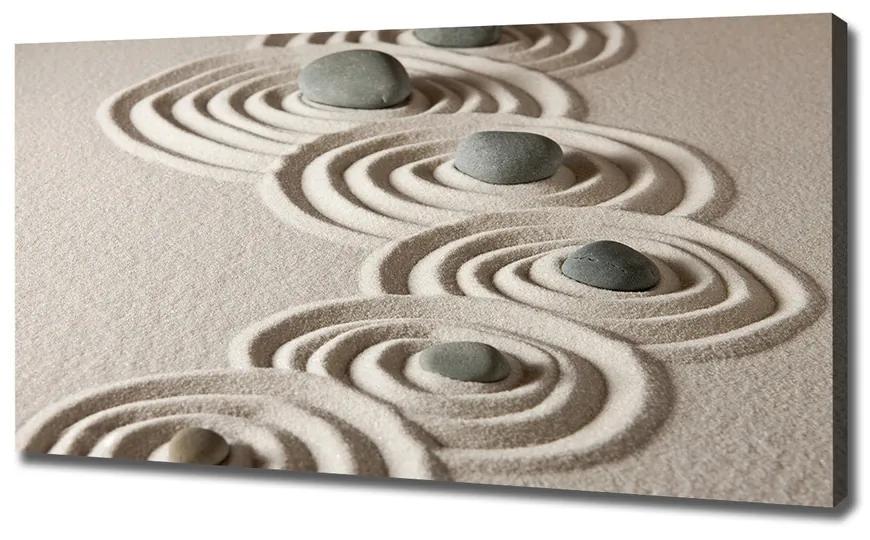Vászonkép nyomtatás Zen kövek homok pl-oc-120x60-f-62705757