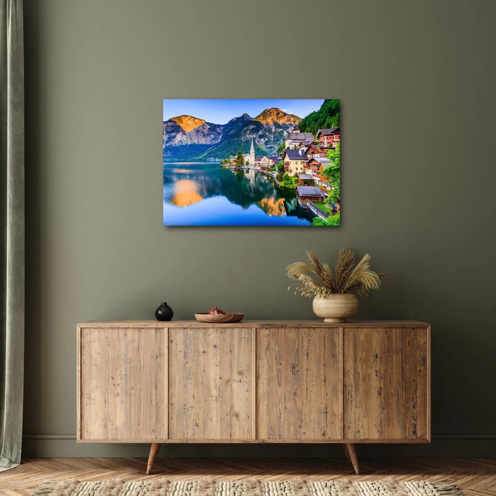 Kép - Alpesi falu (70x50 cm)