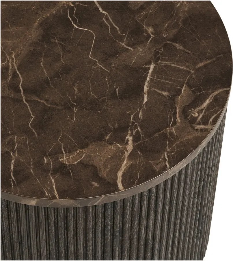 Kerek tárolóasztal márvány dekoros asztallappal ø 45 cm Rota – House Nordic