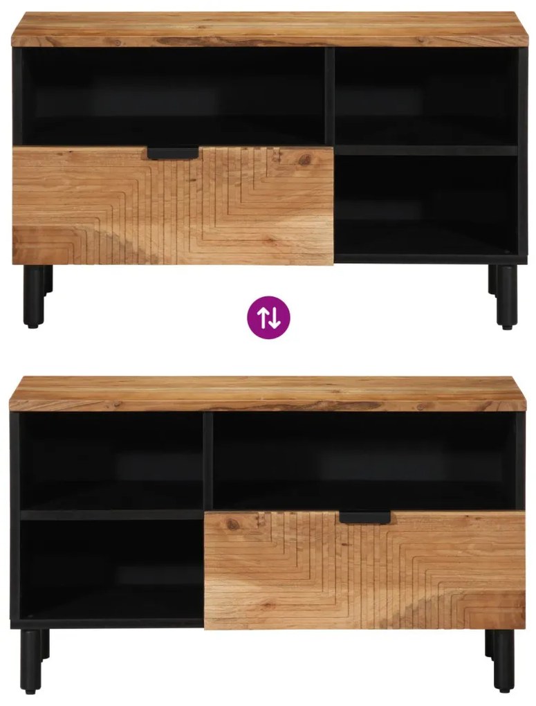 TV Szekrény 80x33,5x46 cm Tömör Akácfából