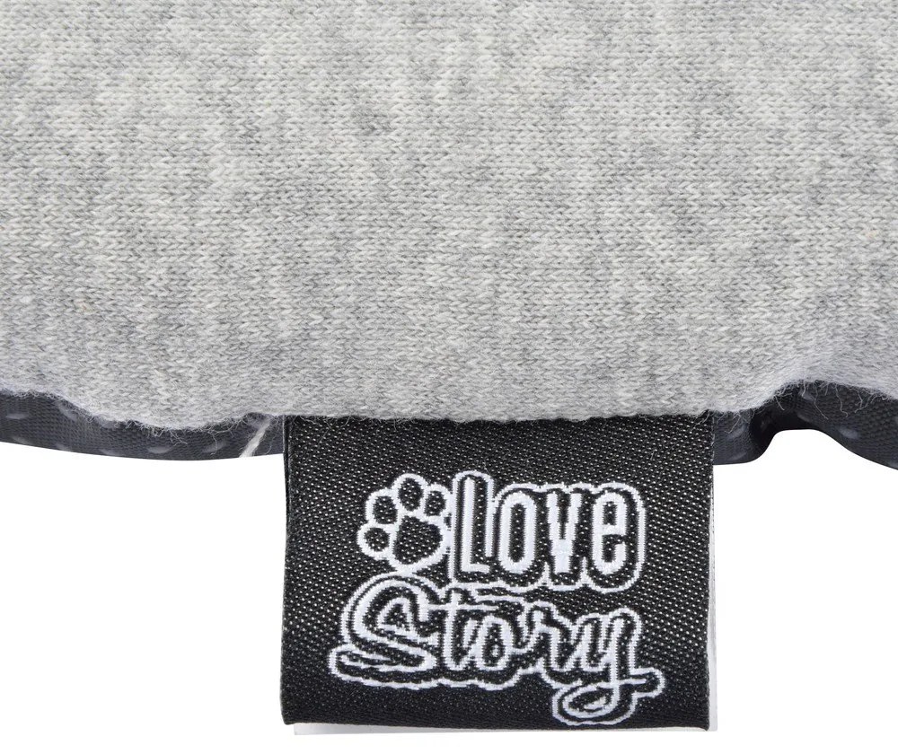 Világosszürke fekhely kutyáknak 60x48 cm Graphene – Love Story