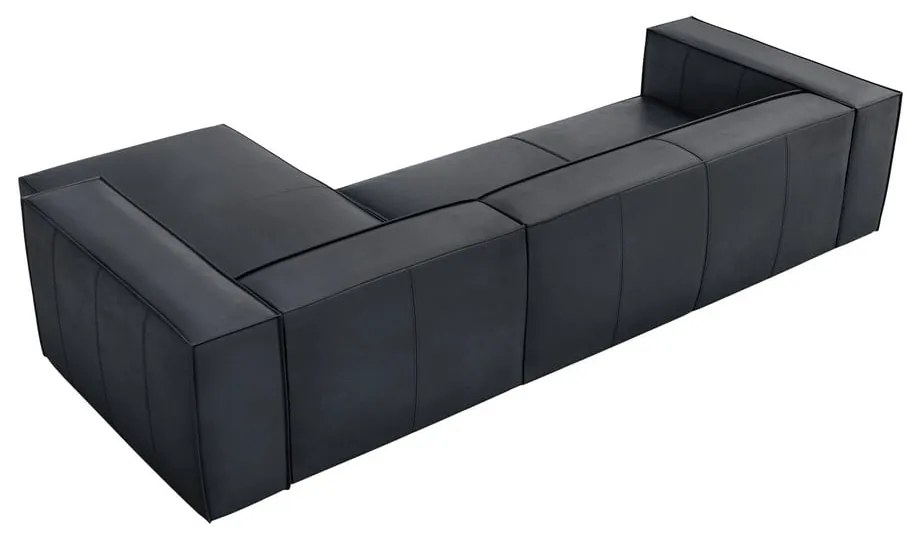 Sötétkék bőr sarokkanapé (jobb oldali) Madame – Windsor &amp; Co Sofas