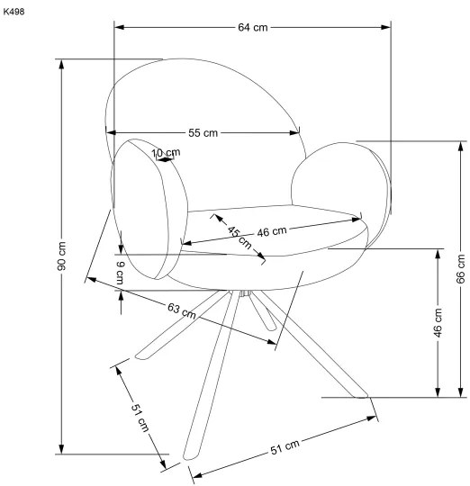 KIVA étkezőszék 1 db szürke