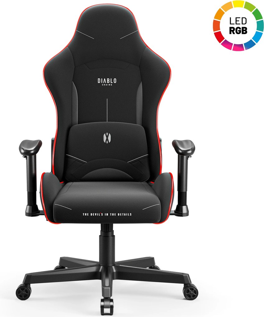 Gamer szék LED RGB fekete: Diablo X-Starter
