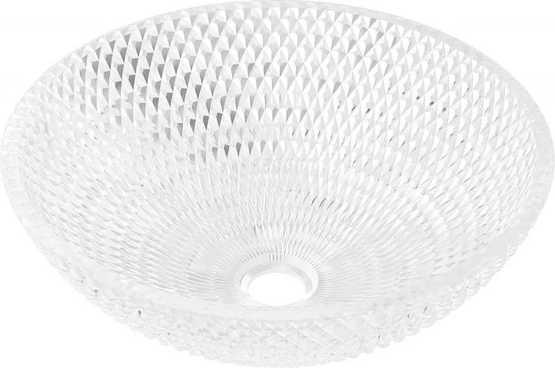 Mexen Olza üvegből készült munkalapra szerelhető mosdókagyló, 42 x 42 cm, átlátszó - 24094200