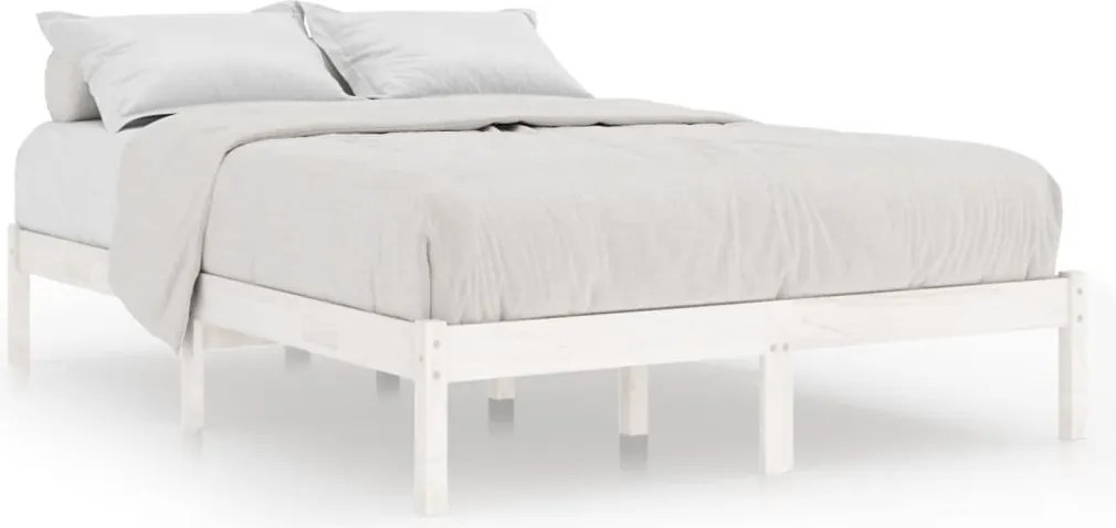 vidaXL fehér tömör fenyőfa ágykeret 200x200 cm