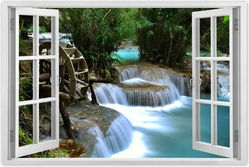 Poszterek 60x40 Fa malom a folyón