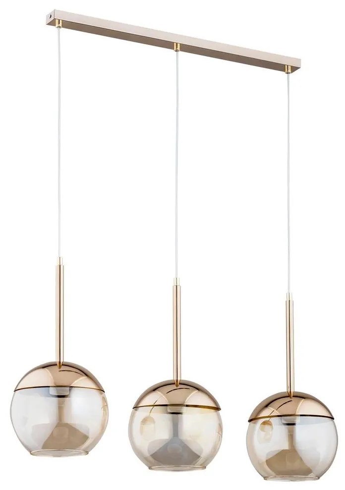 Csillár zsinóron VOLDA 3xE27/60W/230V sárgaréz