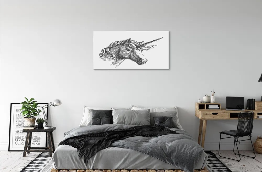 Canvas képek rajz egyszarvú 140x70 cm